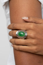 Load image into Gallery viewer, Rockable Refinement - Green and Silver Ring- Paparazzi Accessories
