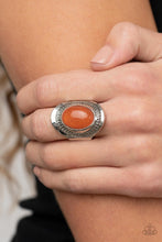 Load image into Gallery viewer, Rockable Refinement - Orange and Silver Ring- Paparazzi Accessories