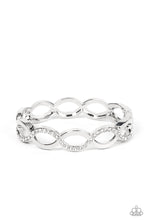 Load image into Gallery viewer, Tailored Twinkle - White and Silver Bracelet- Paparazzi Accessories