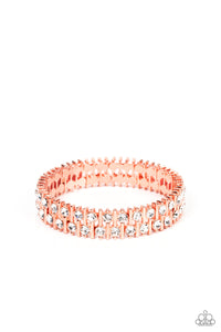 Generational Glimmer - White and Copper Bracelet- Paparazzi Accessories