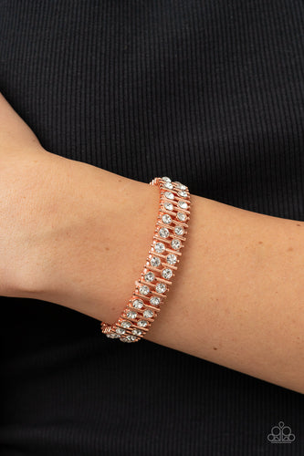 Generational Glimmer - White and Copper Bracelet- Paparazzi Accessories