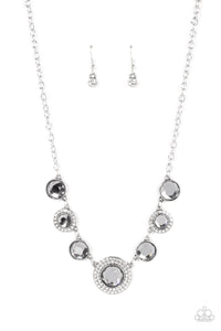 Extravagant Extravaganza - White and Silver Necklace- Paparazzi Accessories
