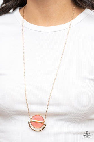 Ethereal Eclipse - Pink and Gold Necklace- Paparazzi Accessories