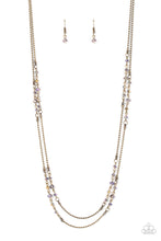 Load image into Gallery viewer, Petitely Prismatic - Brass Necklace- Paparazzi Accessories