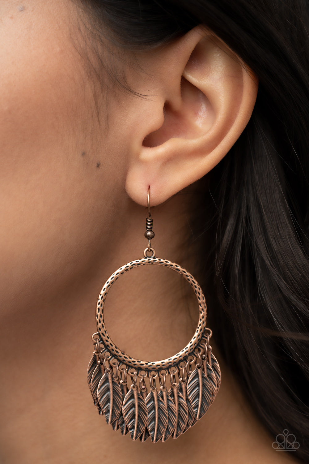 FOWL Tempered - Copper Earrings- Paparazzi Accessories