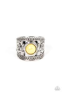 HAVEN-Sent - Yellow and Silver Ring- Paparazzi Accessories