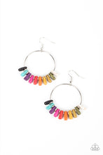Load image into Gallery viewer, Earthy Ensemble - Multicolored Silver Earrings- Paparazzi Accessories