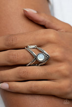 Load image into Gallery viewer, Axial Angle - White and Silver Ring- Paparazzi Accessories