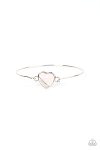 Hidden Intentions - Pink and Silver Bracelet- Paparazzi Accessories