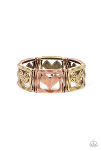 Legendary Lovers - Multitoned Copper and Brass Bracelet- Paparazzi Accessories