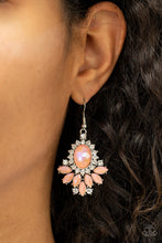 Load image into Gallery viewer, Magic Spell Sparkle - Orange and Silver Earrings- Paparazzi Accessories