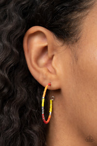 Joshua Tree Tourist - Multicolored Silver Earrings- Paparazzi Accessories