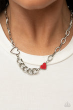 Load image into Gallery viewer, Little Charmer - Red and Silver Necklace- Paparazzi Accessories