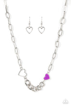 Load image into Gallery viewer, Little Charmer - Purple and Silver Necklace- Paparazzi Accessories