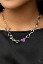Load image into Gallery viewer, Little Charmer - Purple and Silver Necklace- Paparazzi Accessories