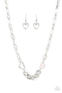 Little Charmer - Pink and Silver Necklace- Paparazzi Accessories