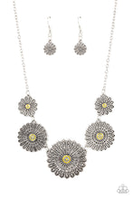 Load image into Gallery viewer, Marigold Meadows - Yellow and Silver Necklace- Paparazzi Accessories