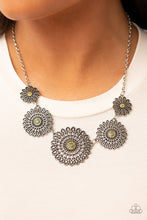 Load image into Gallery viewer, Marigold Meadows - Yellow and Silver Necklace- Paparazzi Accessories