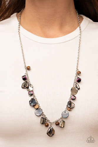 Caribbean Charisma - Pink and Silver Necklace- Paparazzi Accessories