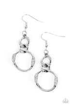 Load image into Gallery viewer, SELFIE-Made Woman - White and Silver Earrings- Paparazzi Accessories