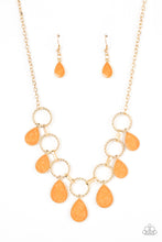 Load image into Gallery viewer, Golden Glimmer - Orange and Gold Necklace- Paparazzi Accessories