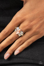 Load image into Gallery viewer, Luxury Luster - Orange and Silver Ring- Paparazzi Accessories