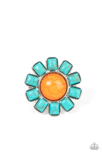 Mojave Marigold - Orange and Blue Ring- Paparazzi Accessories