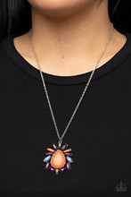 Load image into Gallery viewer, Indie Icon - Multicolored Silver Necklace- Paparazzi Accessories