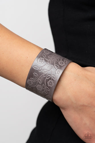 Rosy Wrap Up - Silver Wrap- Paparazzi Accessories