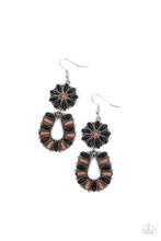 Load image into Gallery viewer, Badlands Eden - Brown and Silver Earrings- Paparazzi Accessories