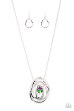 Load image into Gallery viewer, Luminous Labyrinth - Multicolored Silver Necklace- Paparazzi Accessories