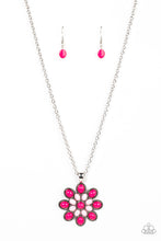 Load image into Gallery viewer, In the MEADOW of Nowhere - Pink and Silver Necklace- Paparazzi Accessories