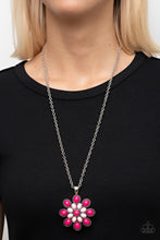 Load image into Gallery viewer, In the MEADOW of Nowhere - Pink and Silver Necklace- Paparazzi Accessories