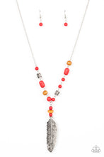 Load image into Gallery viewer, Watch Me Fly - Red and Silver Necklace- Paparazzi Accessories