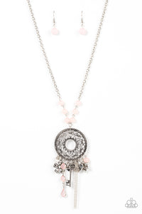 Making Memories - Pink and Silver Necklace- Paparazzi Accessories