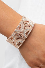 Load image into Gallery viewer, Wheeling and Dealing - White and Rose Gold Bracelet- Paparazzi Accessories