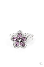 Load image into Gallery viewer, Efflorescent Envy - Purple and Silver Ring- Paparazzi Accessories
