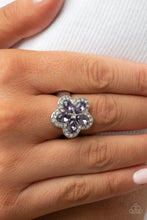 Load image into Gallery viewer, Efflorescent Envy - Purple and Silver Ring- Paparazzi Accessories
