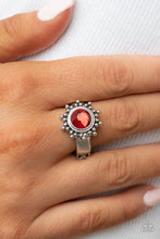 Load image into Gallery viewer, Expect Sunshine and REIGN - Red and Silver Ring- Paparazzi Accessories