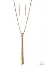 Load image into Gallery viewer, Metallic MESH-Up - Brass and Gold Necklace- Paparazzi Accessories