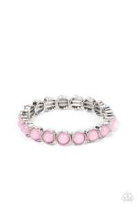 Lets be Buds - Pink and Silver Bracelet- Paparazzi Accessories