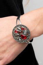 Load image into Gallery viewer, Time to Twinkle - Red and Silver Bracelet- Paparazzi Accessories