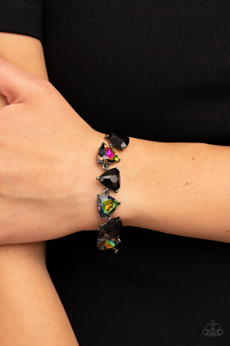Pumped up Prisms - Multicolored Gunmetal Bracelet- Paparazzi Accessories
