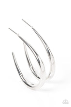 Load image into Gallery viewer, CURVE Your Appetite - Silver Earrings- Paparazzi Accessories