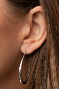 CURVE Your Appetite - Silver Earrings- Paparazzi Accessories