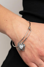 Load image into Gallery viewer, Im Yours - White and Silver Bracelet- Paparazzi Accessories