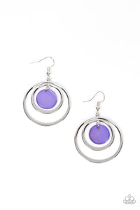 Mai Tai Tango - Purple and Silver Earrings- Paparazzi Accessories