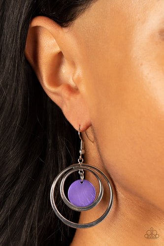 Mai Tai Tango - Purple and Silver Earrings- Paparazzi Accessories