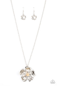 Homegrown Glamour - Silver and Gold Necklace- Paparazzi Accessories