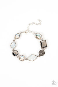 Jewelry Box Bauble - White and Silver Bracelet- Paparazzi Accessories